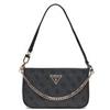 GUESS Noelle Mini borsa a tracolla con zip, Logo Carbone/Grigio, One Size, Noelle Mini Top Zip Spalla