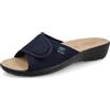 Fly Flot Ciabatte Donna Aperte in Rete Elastica Traspirante Fresh, Sottopiede Imbottito in Pelle, Sandali, Blu, 37 EU