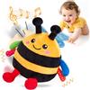 hahaland Giochi Neonato 6 Mesi Interattivo - Ape Peluche Musicale 1 Anno Giocattolo Gattonare per Tummy Time 3 6 9 12 Mesi, Regalo Bambino 1 2 Anni Compleanno