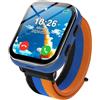PTHTECHUS Smartwatch bambini 4G, orologio telefonico per bambini con funzione di chiamata, chiamate bidirezionali, fotocamera, MP3, SOS, scheda di apprendimento, regalo per ragazzi e ragazze (blu)