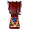 Ciffre Djembe 30 cm per bambini - Tamburo africano in legno con pelle naturale, dipinto a mano - Strumento a percussione educativo - Modello multicolore
