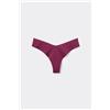 Tezenis Slip Brasiliano Sgambato Taglio Vivo In Microfibra Donna Rosso