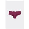 Tezenis Culotte Brasiliana Microfibra Riciclata E Pizzo Donna Rosso
