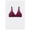 Tezenis Reggiseno Triangolo In Pizzo Riciclato Havana Donna Rosso