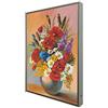 CCRETROILUMINADOS Quadro con cornice in legno laccato bianco retroilluminato fiori moderni