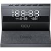DCU TECNOLOGIC - Sveglia da scrivania - Ricarica rapida wireless - Luce notturna regolabile - 2 allarmi personalizzabili