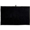 MSV - Tappetino da bagno in microfibra di ciniglia - Pelo lungo, antiscivolo - Comodo anello per appenderlo - Comfort e igiene ottimizzati - Nero - Singolo - 40x60 cm