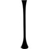 DRW Vaso da pavimento in vetro nero tubo 18x18x110 cm