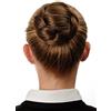 WIG ME UP - Chignon Crocchia Toupet Finemente Intrecciato Costume tradizionale Fermacapelli a pettine Forcina Castano Castano dorato N672-12