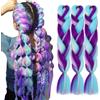 TESS 60 cm Extension per Treccine Africane 4 Colori Misti, Extension Capelli Treccine 1 pcs Pezzi Jumbo Treccia (100g/Pezzi) Capelli Finti per Treccine
