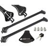MODULA CASE SYSTEM Portapacchi completo in alluminio Oval Bar 119 cm compatibile con auto con solo profili integrati serratura, 100 kg
