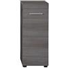 trendteam smart living Cassettiera da Bagno, 30 x 76 x 30 cm, in melamina, Colore Fumo, Argento fumé