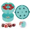 QKEPCY Snocciolatore Ciliegie a Stantuffo con 6 Fori Singoli Portatile in Plastica Alimentare Completamente Smontabile Utensile da Cucina per Preparare Marmellata di Ciliegie