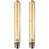 HUAMu 2 Pezzi E27 Lampadina LED 4W Lungo Tubo T30 Lampadina a Filamento Sostituire la lampadina alogena da 40W E27,400LM Bianca Calda 2300K Non Dimmerabile