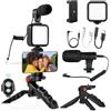 IBISTORA Kit completo per vlogging: YouTube Starter Kit con microfono, luce LED, treppiede, telecomando - Perfetto Studio Creator Video Maker per YouTube, Instagram, Facebook Live