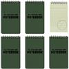 RETON Confezione da 5 fogli impermeabile per appunti / blocco note per attività all'aria aperta e tascabile, formato tascabile (verde)