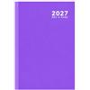 Sixstore Diario 2027 Giornaliero A4 Viola | Colorato alla moda, Agenda da scrivania, Con nastro segnalibro