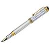 Xezo Penna stilografica Maestro, pennino medio. Argento massiccio 925 Sterling con madreperla bianca oceanica e placcatura in oro 18 carati. Realizzata a mano, edizione limitata, numerata