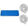OTITU Just Fun Seggiolino di Gomma per Altalena con Piastra Metallica con Set di Catene in Acciaio zincato 5mm - 1,8 m, Uso pubblico - Blu