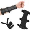 kajkey® Protège-Bras de tir à l'arc avec Protection des Doigts, Protège-Bras de tir à l'arc réglable, Tir ¨¤ l'arc Garde-Bras,Protège-Doigts de Tir à l'arc pour Chasse, Ciblage, en Cuir avec