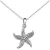 MATERIA by Matthias Wagner Ciondolo stella marina in argento sterling 925 con catena KA-507, 47 cm x 2.2 cm, Argento sterling