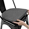 BUYUE Friendly - Cuscino magnetico per sedia in metallo, 35 x 35 cm, 1 pezzo, antiscivolo, per sala da pranzo, cucina, bar, impilabile (a forma di U, grigio scuro, 1 pezzo)
