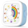 HOTUT Timer Visivo per Bambini, Timer Visivo Bambini da 60 Minuti, Desktop Strumento di Gestione del Tempo,Conto alla Visivo per Cucina, Sala da Pranzo, Riunioni (Arcobaleno Blu)