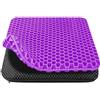 HSSGGV Cuscino antidecubito, Cuscino in gel,Cuscini sedie - Migliora il comfort della seduta, con rivestimento antiscivolo e lavabile (Viola., 43 * 39 * 4)
