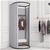 FWTXZTER Spogliatoio Mobile, Camerino Portatile 200X100X95CM Spogliatoio a Pavimento Staccabile, Camerino Negozio di Abbigliamento Protezione della Privacy Camerini per Centri Commerciali e Ufficio