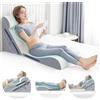 Simpledad Set di cuscini a cuneo per letto ortopedico da 4 pezzi con cuscino in vita in memory foam completo, cuscino a cuneo per alleviare il mal di schiena, cuscino a cuneo regolabile per dormire.