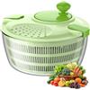 Vihoom Centrifuga Insalata, Grande capacità 4,5L Asciuga Insalata Centrifuga, Kitchen Strizza Insalata con Ciotola e Cestino in Rete, Lava e Asciuga Rapidamente Verdure e Frutta