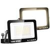 Willpower 2PCS Faretto LED Esterno 75W 7500LM, Faro LED con Spina Proiettore LED 3000K Bianco Caldo IP66 Luce di Sicurezza a LED Illuminazione per Garage Giardino Cortile Patio Piazza Officina
