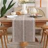 Miuyunya Runner da Tavola Giallo Mandorla 33x160 Moderno Runner Tavolo Lino di Cotone Macramè Lavabile Vintage Centro Tovaglia Decorazione per Soggiorno Mobili Cucina Decorazioni Matrimonio Tavoli