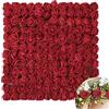 Nevoluxer 144 Pezzi Rose Bianche Finte, Mini in Schiuma per San Valentino, Matrimonio, Festa, Festival Decorazione, 2.5CM Teste di Rose Finti Fai Da Te(Rosso opzionale) (Rosso intenso)