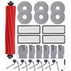 NIXOOT 25 accessori per robot aspirapolvere Roborock QV 35A / QV 35S / Qrevo S Pro/Serie QR 598/798, 1 spazzola principale, 6 sacchetti per la polvere, 6 panni per la pulizia, 4 filtri HEPA, 6 spazzole