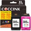 COCCINK 305XL Cartucce d'inchiostro per HP 305 XL Compatibile con ENVY 6020 6022e 6030 6030e 6032 6032e 6420 6420e 6430e 6432e ENVY Pro 6400 6420 6422 6430 DeskJet 1210 2300 2320 Nero e Colore