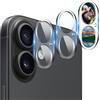 AIYEEN IYEEN Pellicola protettiva per obiettivo della fotocamera (confezione da 3) compatibile con iPhone 16 6.1 e iPhone 16 Plus 6.7, protezione per obiettivo della fotocamera, vetro temperato 9H