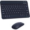 Generico Tastiera Wireless e Mouse Wireless Portabilità, Kit Tastiera e Mouse wireless Ricaricabile(Durata: 3 Mesi), mouse bluetooth 5.0,Mini tastiera bluetooth da 6 mm, Qwerty Keyboard for Tablet/Pc/Cell