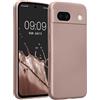 kwmobile Custodia Compatibile con Google Pixel 8a Cover - Protezione Back Case Morbida - Silicone TPU Effetto Metallizzato Bacca artica Metallica
