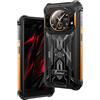 FOSSiBOT 10600mAh Batteria Rugged Smartphone F101 PRO, Helio P60 15GB 128GB, Funzionale Display Posteriore, 24MP Fotocamera, IP68 Impermeabile Cellulare, Android 13, 5.45'' HD+, GPS, Arancione
