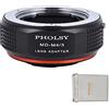 PHOLSY Adattatore di Lente MD-MFT Compatibile con Obiettivo Minolta Rokkor MD/MC/SR Mount su Micro Four Thirds M4/3 (MFT Micro 4/3) Mount Corpo Fotocamera Compatibile con Olympus Panasonic Lumix