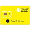 Things Mobile Scheda SIM con IP Fisso - Things Mobile - Copertura globale, rete multi-operatore GSM/2G/3G/4G LTE senza costi fissi, senza scadenza con tariffe competitive. 10 € di credito Incluso