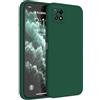 Topme Cover per OPPO A73 5G (6.5 Inches) Custodia Case, Protezione Della Pelle Della Custodia in Silicone Tpu - Verde scuro