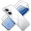 Tieeyivv Custodia per Xiaomi POCO F7 / Redmi Turbo 4 Pro Cover, Vetro Temperato Pellicola Protettiva Case Custodia Transparent Sottile in TPU Morbido, Cover Protezione Anti-Caduta