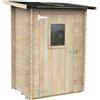 Alce Hobby 146x98 - Casetta da giardino in legno - Con finestra frontale - 146x98x197 cm