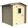 Alce Regis 198x198 - Casetta da giardino in legno - Con finestra frontale - 198x198x216 cm