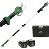 GreenBay TopCut 32 - Forbice elettrica da potatura su asta - 2x 16.8V 2Ah - 150/210 cm