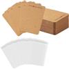Tiardey Schede per Orecchini, espositori per Orecchini in Carta Kraft Marrone con 100 schede Porta Orecchini e 100 autosigillanti per espositori per Orecchini, collane, Gioielli, imballaggio