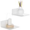 Sezanrpt Set di 2 Mensole a Parete in Acrilico Bianco da 15 cm, Mensole a Parete per la Camera da Letto, Stanza dei Giochi, Soggiorno, Bagno, Sala da Pranzo, Ufficio, Set di 2