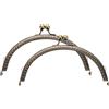 QUARKZMAN 2pz Telaio Borsa in Metallo, 15cm Chiusura Click Clac per Borse Arco retrò Sbalzato per Creazione Borsa Manico Borsellino Borsa Busta Ricambi Ferramenta Telaio (Bronzo)